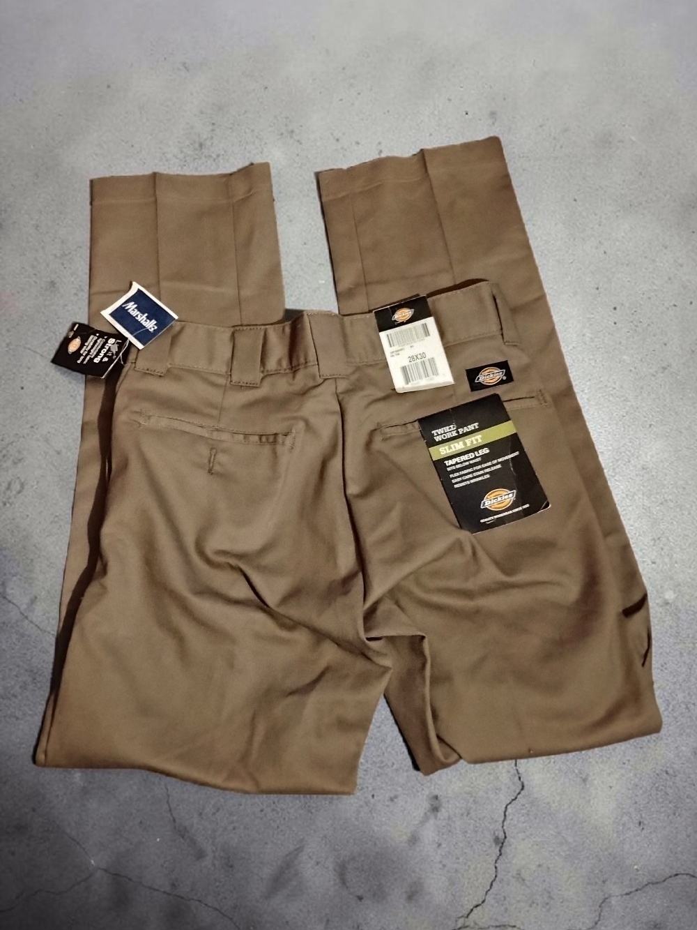 NWT Dickies FLEX Slim Fit Straight Leg Khaki Pants Tan Men’s 28x30 Workwear